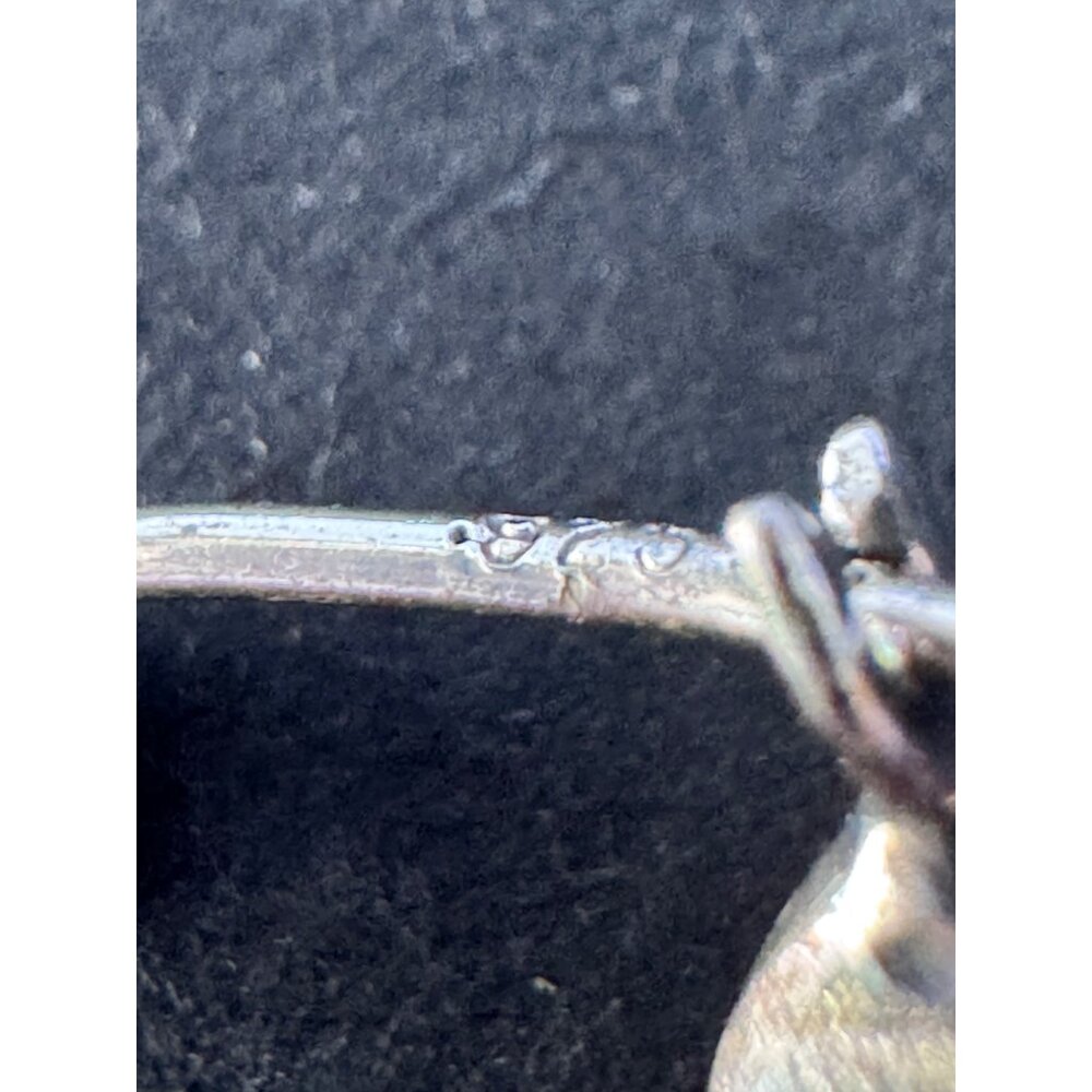 Vintage Sterling Silver Twisted Hoop Earrings With Textured Details 4.0g - Picture 4 of 8